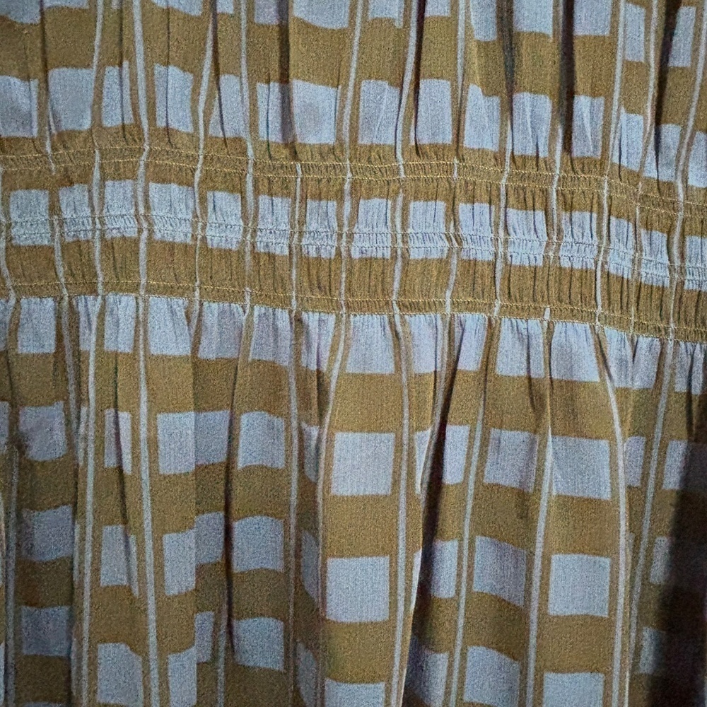 Club Monaco blue and black striped sleeveless lined blouse size M - Picture 8 of 14